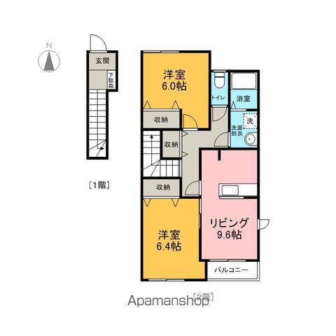 SERENEⅡ(2LDK/2階)の間取り写真