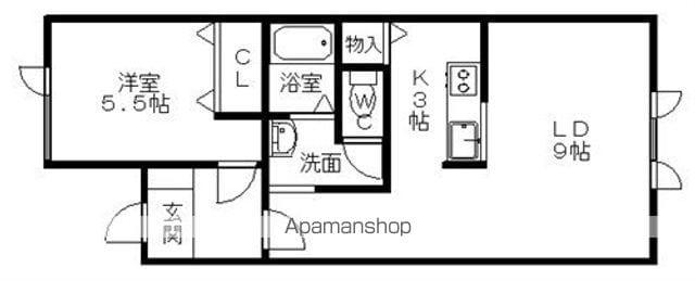 EAGLE(1LDK/1階)の間取り写真