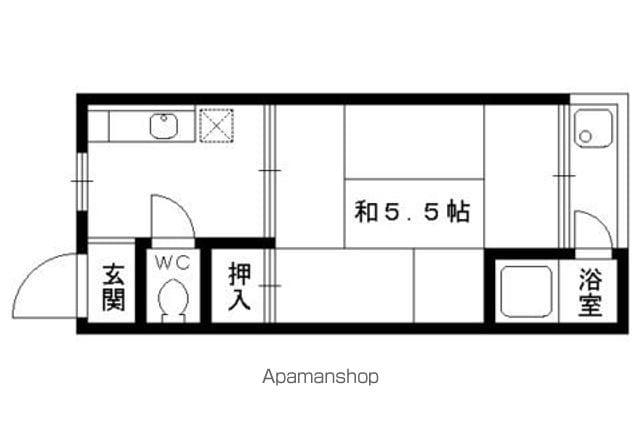 等持院マンション(2K/2階)の間取り写真