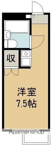 ピースフル宮城野(ワンルーム/3階)の間取り写真