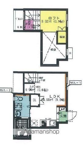 VENUS-Ⅲ(ワンルーム/1階)の間取り写真