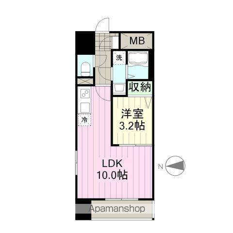 サンライズ本町(1LDK/6階)の間取り写真