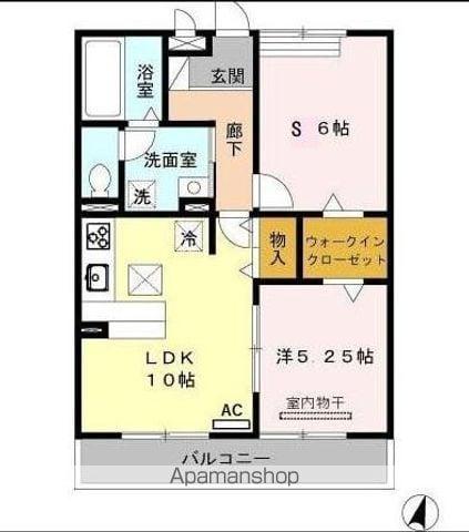 ラヴィーヌ(1LDK/1階)の間取り写真