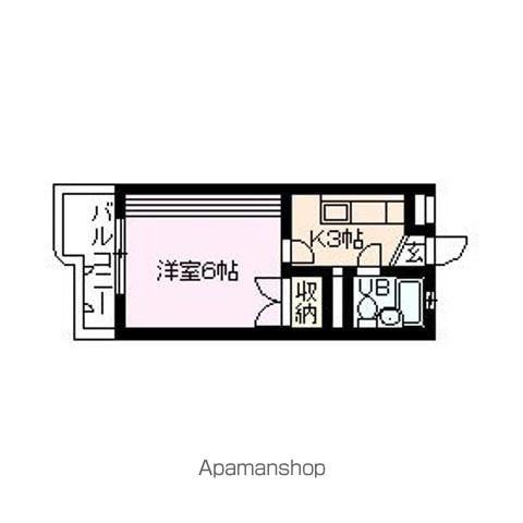 ワキタハイツ(1K/2階)の間取り写真