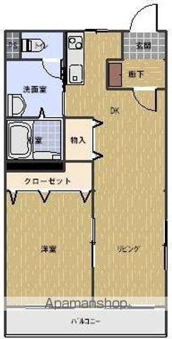 ラ・ヴォン・ヴィおおまちⅡ(1LDK/2階)の間取り写真