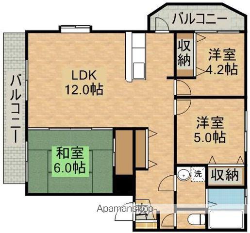 エスパ・ソレアード A(3LDK/2階)の間取り写真