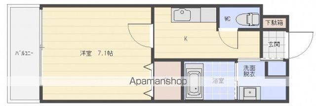 アセント舟入(1K/1階)の間取り写真