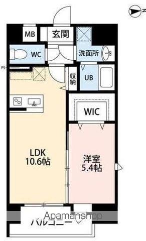 LA VIE CLAIRE TUBOI(1LDK/5階)の間取り写真