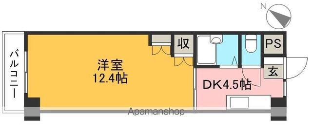 とさでん交通後免線 舟戸駅 徒歩6分 11階建 築33年(1DK/8階)の間取り写真