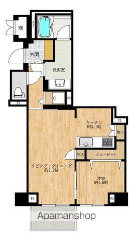 サンリベラ天神大名(1LDK/8階)の間取り写真