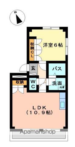 ヴィレッジ清洲Ⅰ(1LDK/1階)の間取り写真