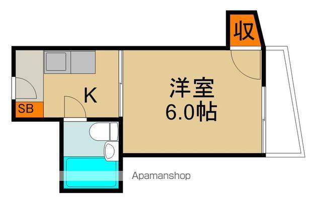 サンパレス(1K/2階)の間取り写真