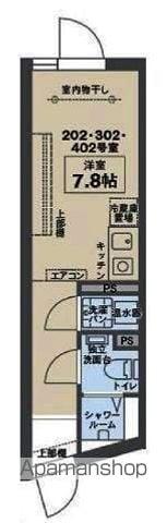 COCOFLAT阿佐ヶ谷(ワンルーム/4階)の間取り写真