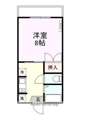 ハイムFUJI(1K/2階)の間取り写真