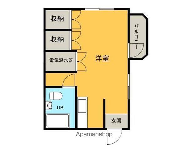 グレースハイツ(ワンルーム/3階)の間取り写真