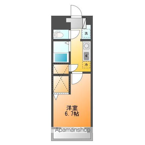 フェリーチェ万願寺(1K/1階)の間取り写真