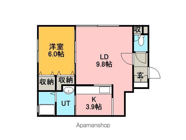 CERVINIA(1LDK/1階)の間取り写真