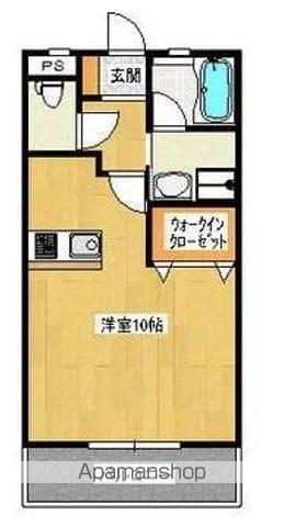 サクシードU(1K/3階)の間取り写真