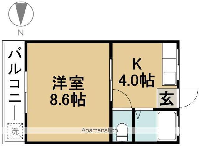 コーポ山之内(1K/2階)の間取り写真