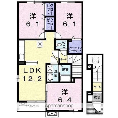 ヴィータ・リベラ国分寺D(3LDK/2階)の間取り写真