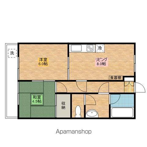 サナオマンション(2DK/1階)の間取り写真