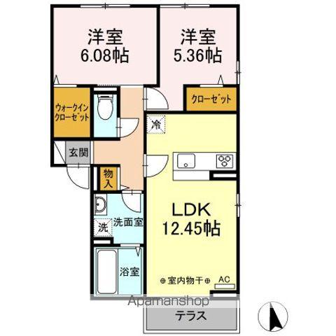 アルタフォーレ A(2LDK/1階)の間取り写真
