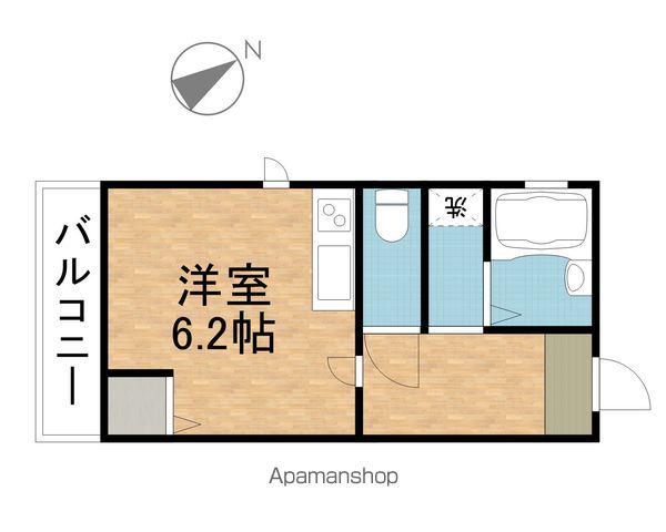 ソレイユE・Ⅱ(ワンルーム/2階)の間取り写真