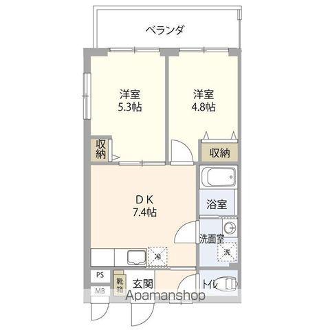 ニューライフマンションⅡ(2DK/1階)の間取り写真