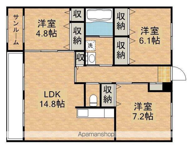 ユニオンヒルズⅡ(3LDK/1階)の間取り写真