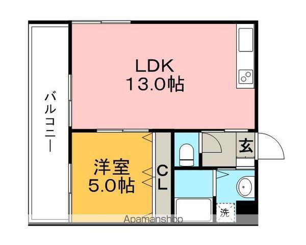 第2コーポ江頭(1LDK/1階)の間取り写真