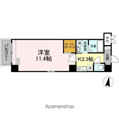 K AZUR(1K/5階)の間取り写真