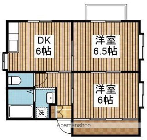 ノーブルハウスA棟(2DK/1階)の間取り写真