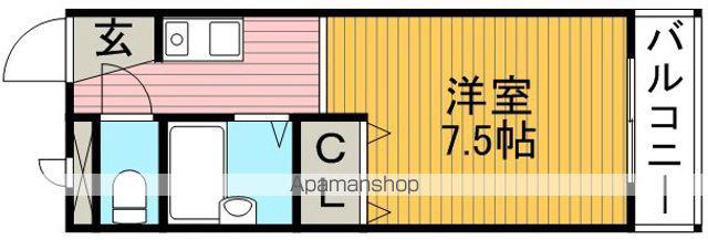 サンライズ箕面(1K/2階)の間取り写真