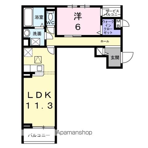 コンパル・りんくう(1LDK/1階)の間取り写真