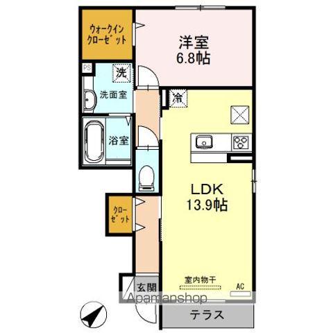 HARMONY M(1LDK/1階)の間取り写真