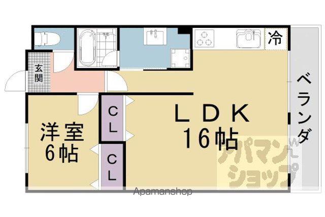 マンション清(1LDK/2階)の間取り写真