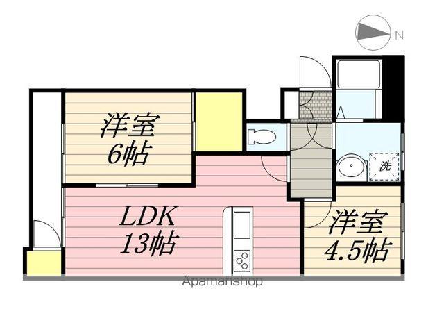 ベルナーデ(2LDK/1階)の間取り写真