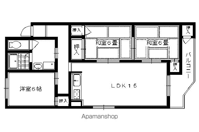 サピエンスコート御所北(3LDK/3階)の間取り写真