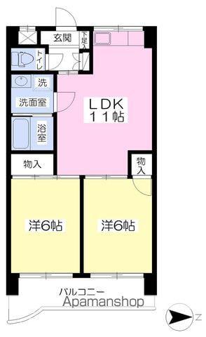 ライフステージ(2LDK/3階)の間取り写真