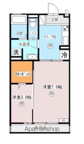 エイトクローバー(2K/1階)の間取り写真