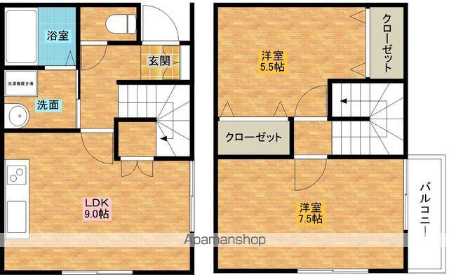 阪和線 和泉府中駅 徒歩25分 2階建 築14年(2LDK)の間取り写真