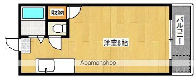 ビッグバーン谷山(ワンルーム/3階)の間取り写真