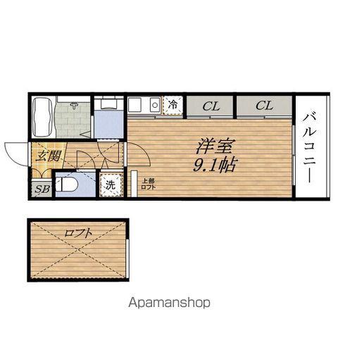 FORESTAGE 江坂垂水町(ワンルーム/6階)の間取り写真