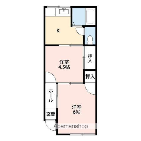 コーポ松坂(2K/1階)の間取り写真