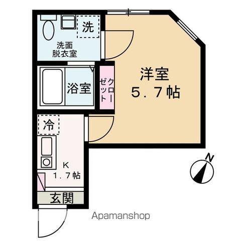 アバンサール上大岡(1K/1階)の間取り写真