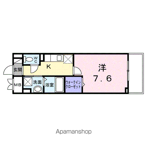 CASA南千住(1K/3階)の間取り写真