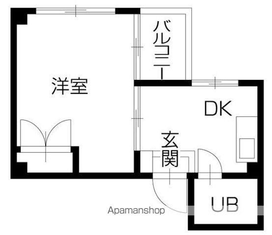 シティハイツ助任(1K/3階)の間取り写真