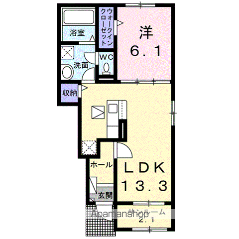 メゾンド ルポ(1LDK/1階)の間取り写真