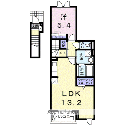ベル・カーサ(1LDK/2階)の間取り写真