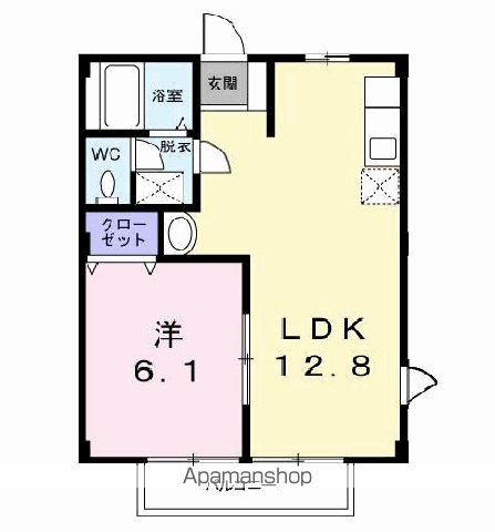 コンフォートT・Ⅰ(1LDK/2階)の間取り写真